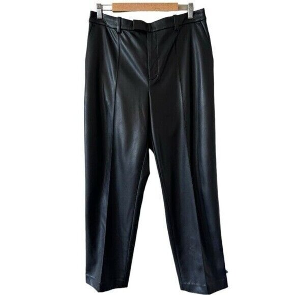 MADEWELL x Aimee Song Faux Leather Black Trousers Size 14 NEW - Picture 4 of 10